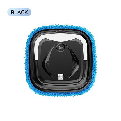 Black Smart Robotic Floor Mop with Humidifier Spray - Ultra-Slim Automatic Wet & Dry Floor Cleaner V888-ELOSUNG32904