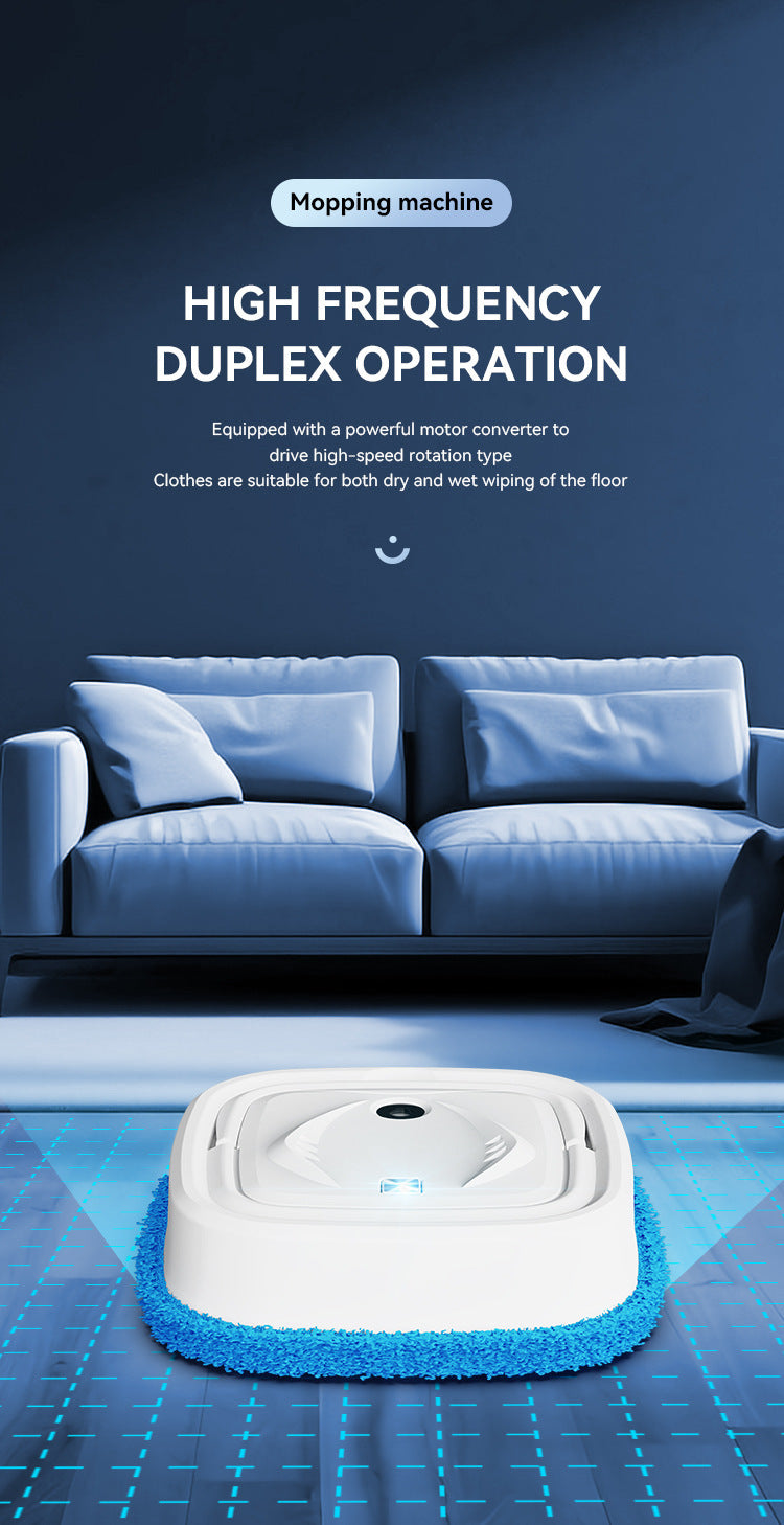Black Smart Robotic Floor Mop with Humidifier Spray - Ultra-Slim Automatic Wet & Dry Floor Cleaner V888-ELOSUNG32904