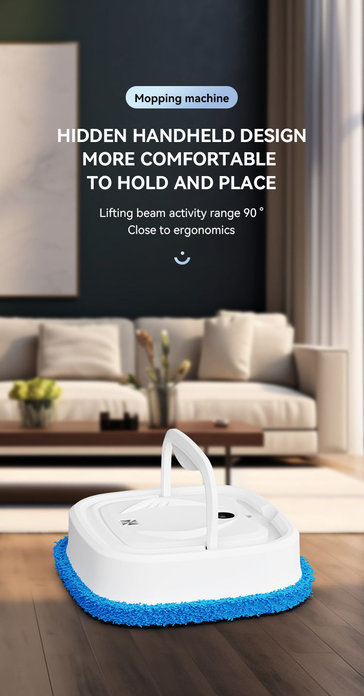 Black Smart Robotic Floor Mop with Humidifier Spray - Ultra-Slim Automatic Wet & Dry Floor Cleaner V888-ELOSUNG32904