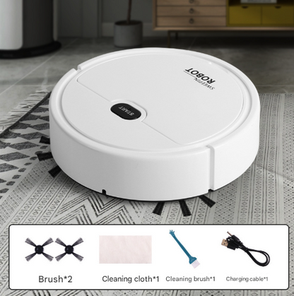 White 3-in-1 Smart Robot Vacuum Cleaner - Automatic Sweeping, Mopping & Suction for Hard Floors & Pet Hair V888-ELOSUNG32905