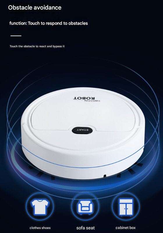 Black 3-in-1 Smart Robot Vacuum Cleaner - Automatic Sweeping, Mopping & Suction for Hard Floors & Pet Hair V888-ELOSUNG32906