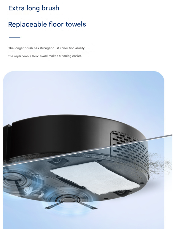 Black 3-in-1 Smart Robot Vacuum Cleaner - Automatic Sweeping, Mopping & Suction for Hard Floors & Pet Hair V888-ELOSUNG32906