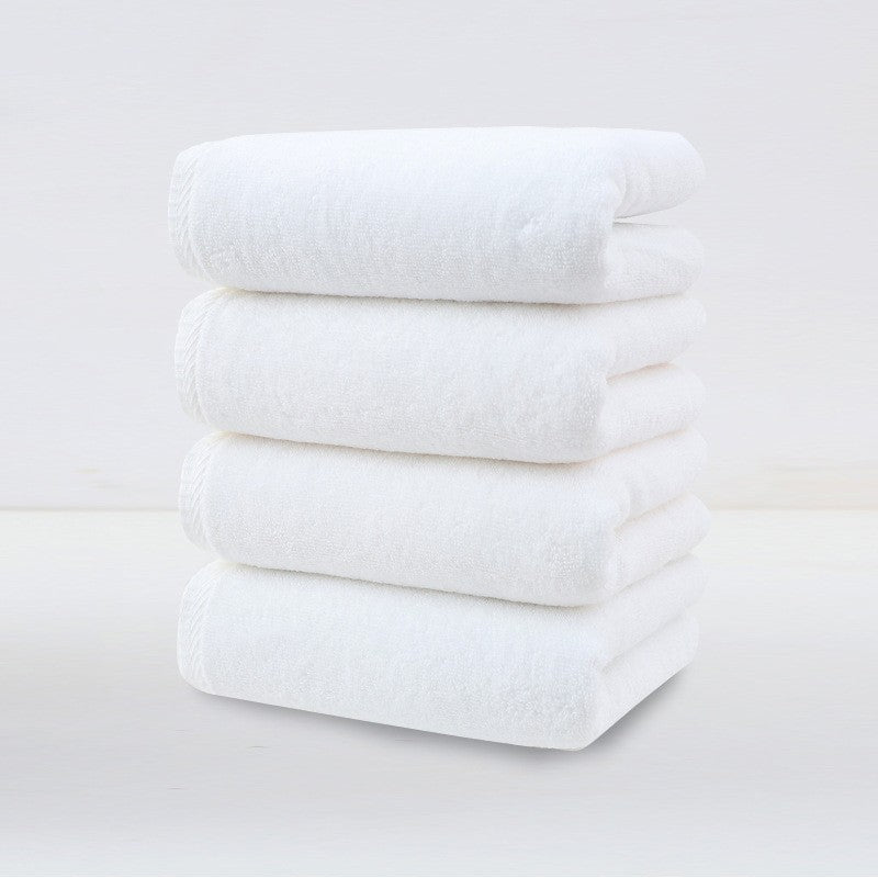 White Plush Cotton Hand Towel Set (4-Pack) - Ultra Soft, Absorbent & Quick-Drying Face Towels for Bathroom V888-ELOSUNG32931