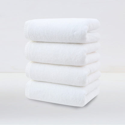 White Plush Cotton Hand Towel Set (4-Pack) - Ultra Soft, Absorbent & Quick-Drying Face Towels for Bathroom V888-ELOSUNG32931