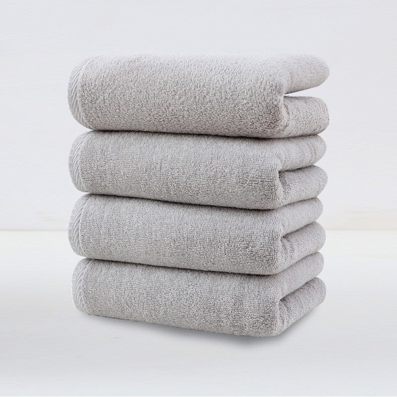 Light Grey Plush Cotton Hand Towel Set (4-Pack) - Ultra Soft, Absorbent & Quick-Drying Face Towels for V888-ELOSUNG32933