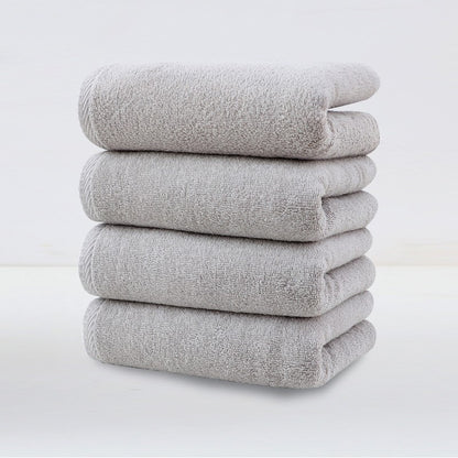 Light Grey Plush Cotton Hand Towel Set (4-Pack) - Ultra Soft, Absorbent & Quick-Drying Face Towels for V888-ELOSUNG32933