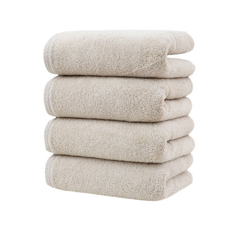 Khaki Plush Cotton Hand Towel Set (4-Pack) - Ultra Soft, Absorbent & Quick-Drying Face Towels for Bathroom V888-ELOSUNG32934