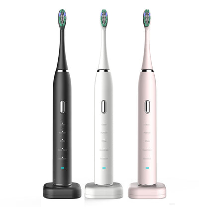 Black Sonic Rechargeable Electric Toothbrush with 8 Heads & Travel Case - 5 Brushing Modes & Smart Timer(USB) V888-ELOSUNG32947