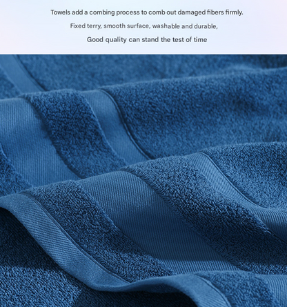 White Premium 3-Piece 100% Cotton Towel Set - Ultra Soft, Absorbent & Quick-Dry for Bathroom V888-ELOSUNG32956