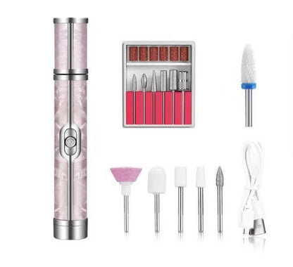 Pink Cordless Electric Nail Drill Pen - Professional Rechargeable Manicure & Pedicure Kit V888-ELOSUNG32958