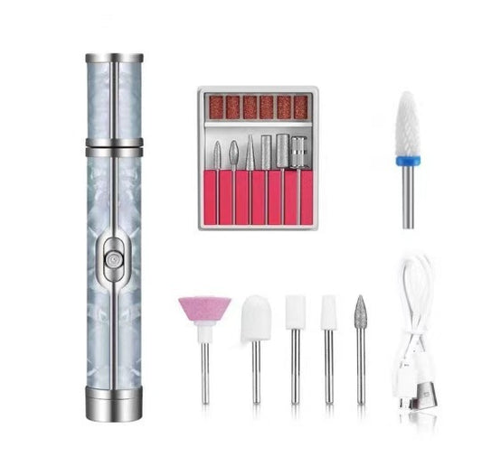 Blue Cordless Electric Nail Drill Pen - Professional Rechargeable Manicure & Pedicure Kit V888-ELOSUNG32959