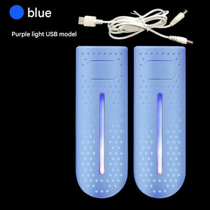 Blue Portable USB Shoe Dryer & Deodorizer - Constant Temperature Electric Boot Warmer with UV Sanitizer V888-ELOSUNG32964