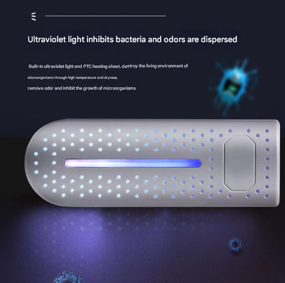 Blue Portable USB Shoe Dryer & Deodorizer - Constant Temperature Electric Boot Warmer with UV Sanitizer V888-ELOSUNG32964