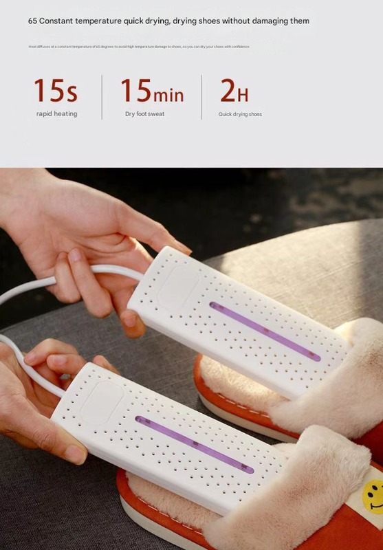 Blue Portable USB Shoe Dryer & Deodorizer - Constant Temperature Electric Boot Warmer with UV Sanitizer V888-ELOSUNG32964