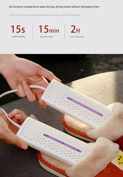 Blue Portable USB Shoe Dryer & Deodorizer - Constant Temperature Electric Boot Warmer with UV Sanitizer V888-ELOSUNG32964