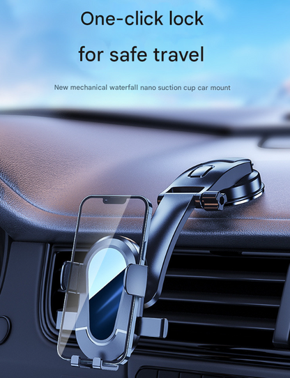 Black Universal Car Phone Mount Holder - 360 degrees Rotation with Upgraded Suction Cup for Dashboard & V888-ELOSUNG32968