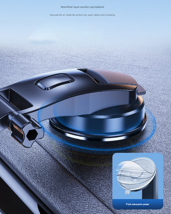 Black Universal Car Phone Mount Holder - 360 degrees Rotation with Upgraded Suction Cup for Dashboard & V888-ELOSUNG32968