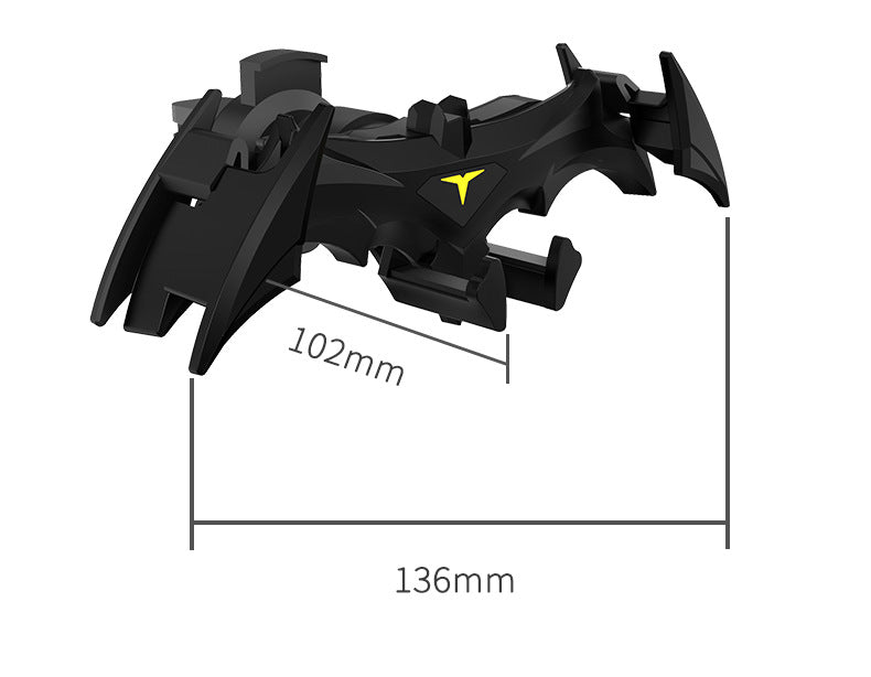 Black Creative Bat-Style Gravity Car Phone Mount - Secure Air Vent Holder with 360 Rotation V888-ELOSUNG32969