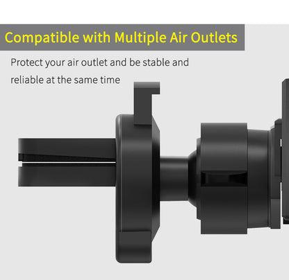 Black Creative Bat-Style Gravity Car Phone Mount - Secure Air Vent Holder with 360 Rotation V888-ELOSUNG32969