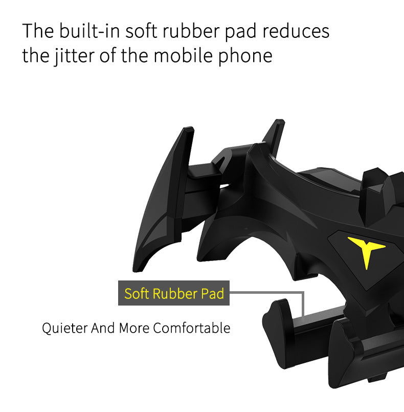 Black Creative Bat-Style Gravity Car Phone Mount - Secure Air Vent Holder with 360 Rotation V888-ELOSUNG32969