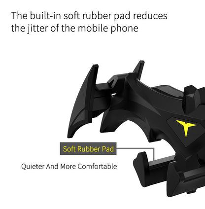 Black Creative Bat-Style Gravity Car Phone Mount - Secure Air Vent Holder with 360 Rotation V888-ELOSUNG32969