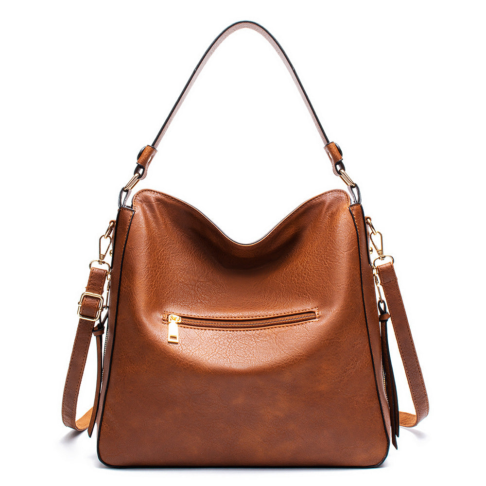 Blue Womens Soft PU Leather Hobo Bag - Large Casual Tote Handbag with Adjustable Crossbody Strap V888-ELOSUNG32974