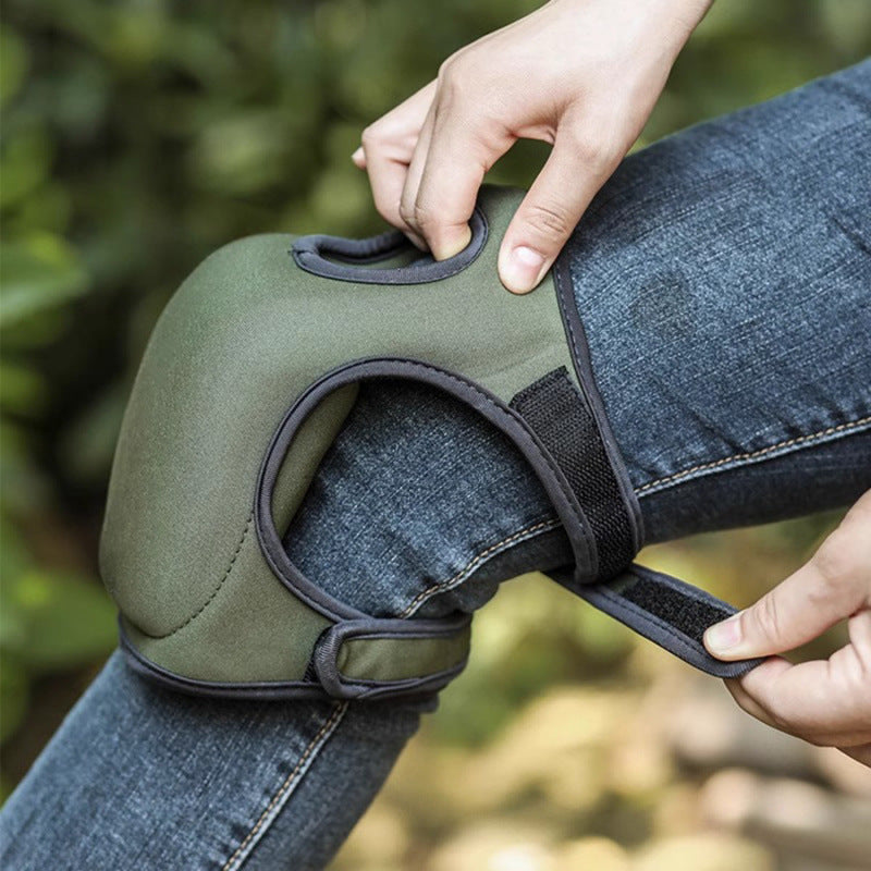 Green Adjustable Gardening Knee Pads - Comfortable Neoprene Knee Protectors for Weeding & Outdoor Work V888-ELOSUNG32983