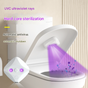 2 Pcs White Automatic UVC Toilet Sanitizer Light - Rechargeable Portable Sterilizer for Bathroom Hygiene V888-ELOSUNG32993