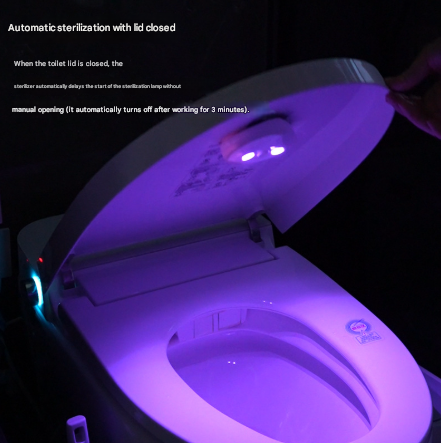 2 Pcs White Automatic UVC Toilet Sanitizer Light - Rechargeable Portable Sterilizer for Bathroom Hygiene V888-ELOSUNG32993