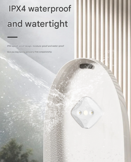 2 Pcs White Automatic UVC Toilet Sanitizer Light - Rechargeable Portable Sterilizer for Bathroom Hygiene V888-ELOSUNG32993