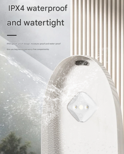 2 Pcs White Automatic UVC Toilet Sanitizer Light - Rechargeable Portable Sterilizer for Bathroom Hygiene V888-ELOSUNG32993