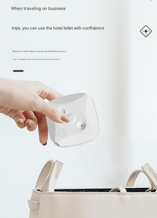 2 Pcs White Automatic UVC Toilet Sanitizer Light - Rechargeable Portable Sterilizer for Bathroom Hygiene V888-ELOSUNG32993