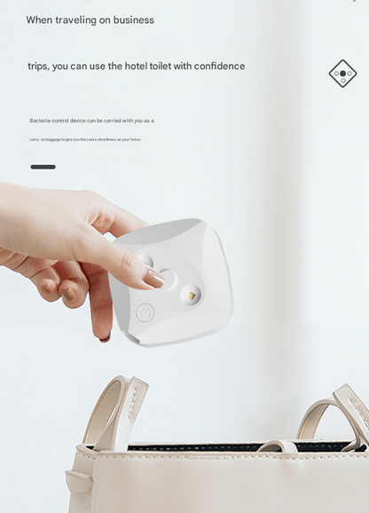 2 Pcs White Automatic UVC Toilet Sanitizer Light - Rechargeable Portable Sterilizer for Bathroom Hygiene V888-ELOSUNG32993