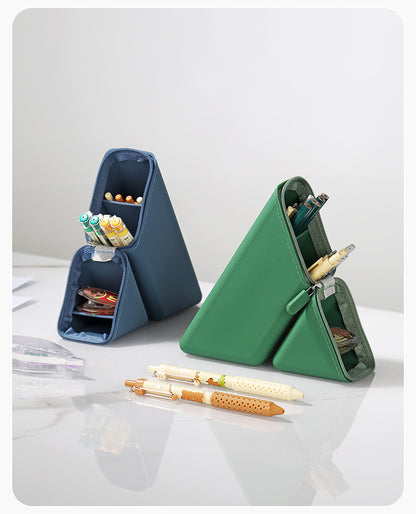 Purple Transforming Silicone Pencil Case - Stand-Up Pen Holder & Stationery Organizer V888-ELOSUNG32996
