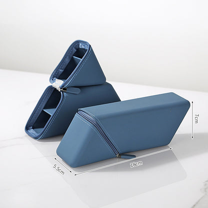 Dark Blue Transforming Silicone Pencil Case - Stand-Up Pen Holder & Stationery Organizer V888-ELOSUNG32998