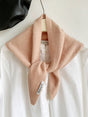 Pink Chic Wool Blend Knit Triangle Scarf - Versatile & Warm Fashion Accessory - 105 x 35cm V888-ELOSUNG33006