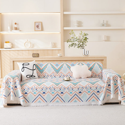 Nordic-Style Full-Cover Sofa Blanket - 180 x 230 cm Minimalist, Stain-Resistant, All-Season Two-Seater Sofa V888-ELOSUNG33027