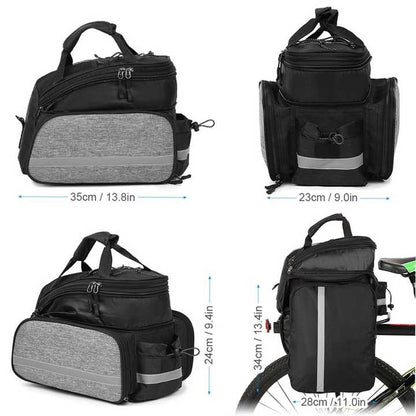 Insulated Bike Rear Rack Bag - Waterproof Storage Bag with Soft PE Padding for Cycling V888-ELOSUNG33052