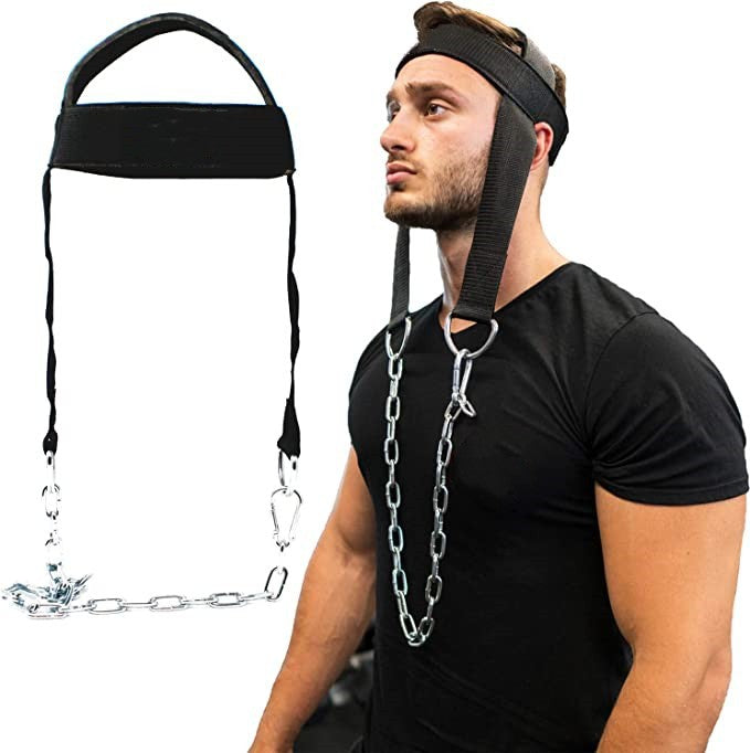 Adjustable Neck Harness with Chain for Strength Training and Rehabilitation V888-ELOSUNG33083