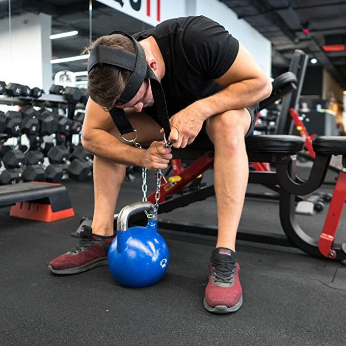 Adjustable Neck Harness with Chain for Strength Training and Rehabilitation V888-ELOSUNG33083