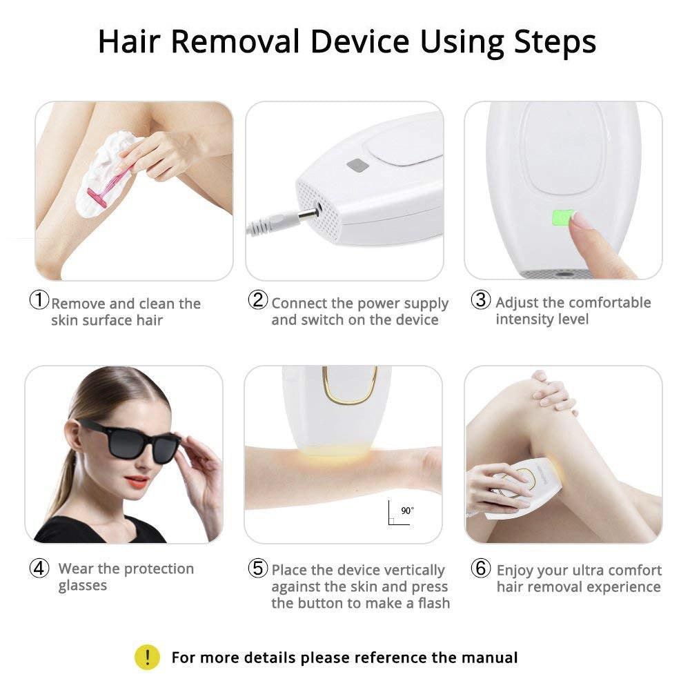 Advanced IPL 881 Laser Hair Removal Device - Sleek Home Use Electric Depilator for Women V888-ELOSUNG33091