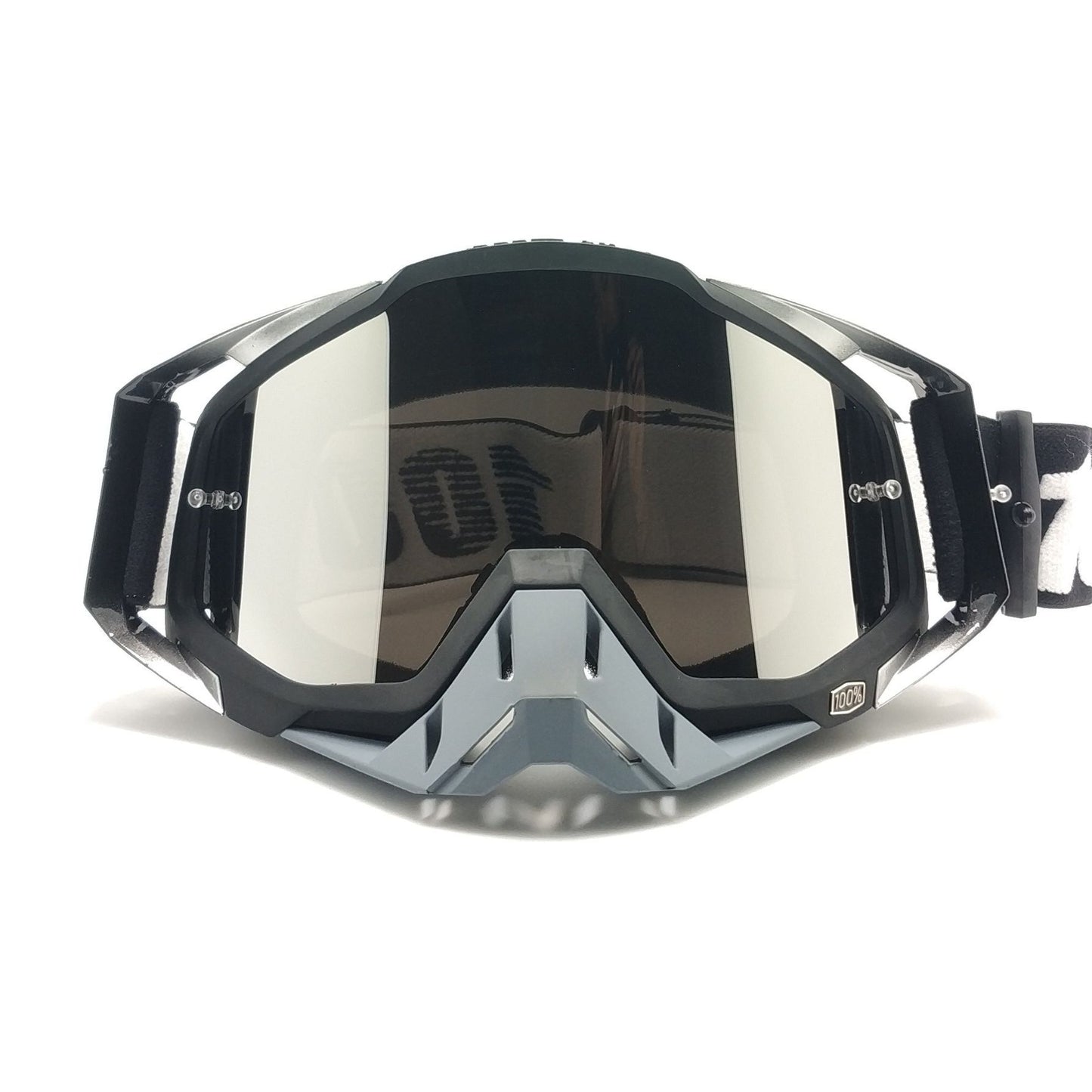 Grey Frame With Mercury Flakes Motocross Goggles - Durable Off-Road Motorcycle Riding Eye Protection with Lens V888-ELOSUNG33097