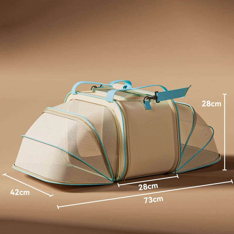 Stylish Portable Pet Backpack - Spacious Pet Carrier with Anti-Stress Design V888-ELOSUNG33143