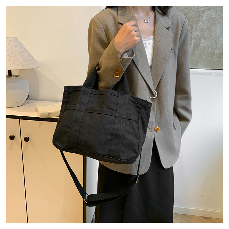 Black Stylish Multi-Functional Mommy Diaper Bag - Durable Canvas Tote V888-ELOSUNG33150