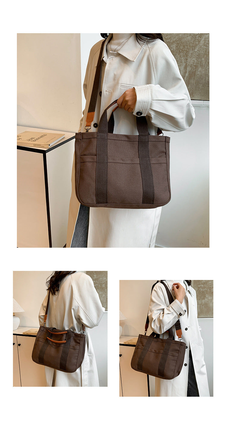 Coffee Stylish Multi-Functional Mommy Diaper Bag - Durable Canvas Tote V888-ELOSUNG33151