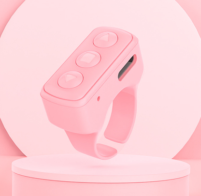 2-Piece Pink Bluetooth Video Controller - 3-Button Remote for TikTok and Page Scrolling V888-ELOSUNG33154