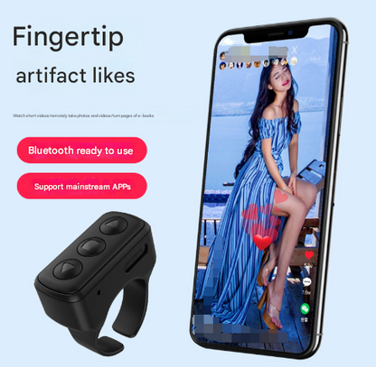 2-Piece Pink Bluetooth Video Controller - 3-Button Remote for TikTok and Page Scrolling V888-ELOSUNG33154