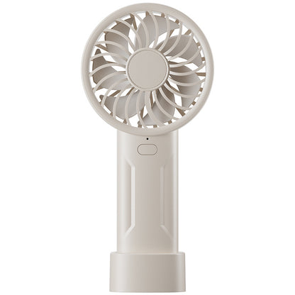 White Mini Portable USB Rechargeable Fan - Quiet Cooling for Desk or Travel V888-ELOSUNG33187