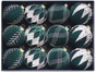 Green 12-Piece 8cm Christmas Bauble Set - Colorful Flocked Tree Ornaments V888-ELOSUNG33192