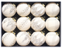 Beige-yellow 12-Piece 8cm Christmas Bauble Set - Colorful Flocked Tree Ornaments V888-ELOSUNG33194